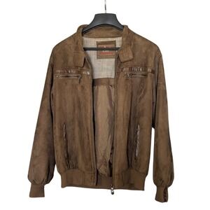 Vintage Italian Vera Pelle Suede & Leather Jacket AE High Fashion, Made in Italy